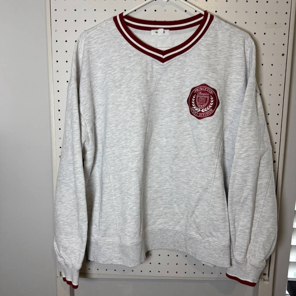 Garage Princeton Champion 91 Sports Division Sweatshirt Women's M Gray Pullover